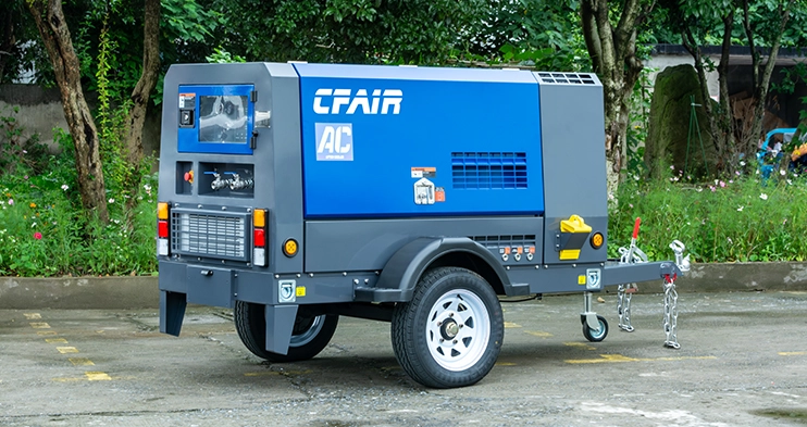 CFAIR Cost-Effective185CFM@101.5PSIアフタークーラーディーゼルエアコンプレッサー